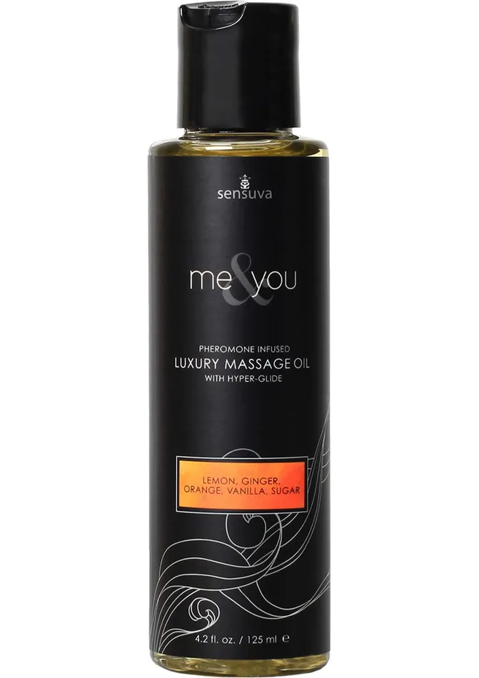 Me and You Pheromone Infused Luxury Massage Oil Lemon Ginger Orange Vanilla Sugar Me and You Couples