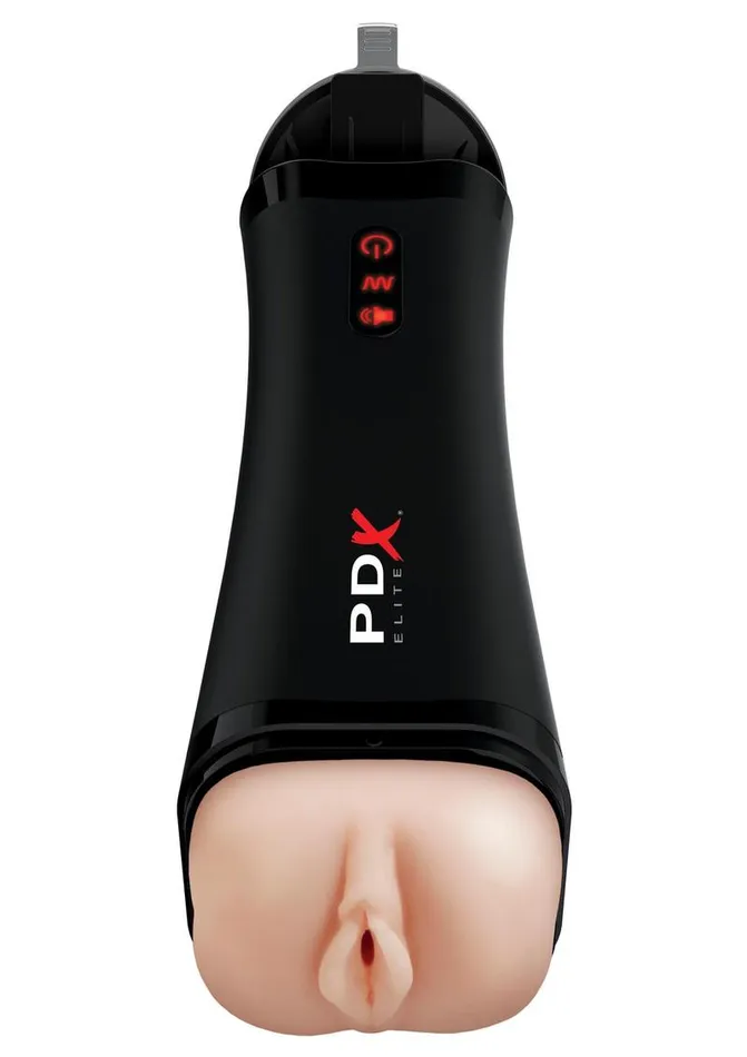 Pipedream Extreme Elite Rechargeable Talk-Back Super Masturbator - Pussy | PDX Elite Male Sex Toys