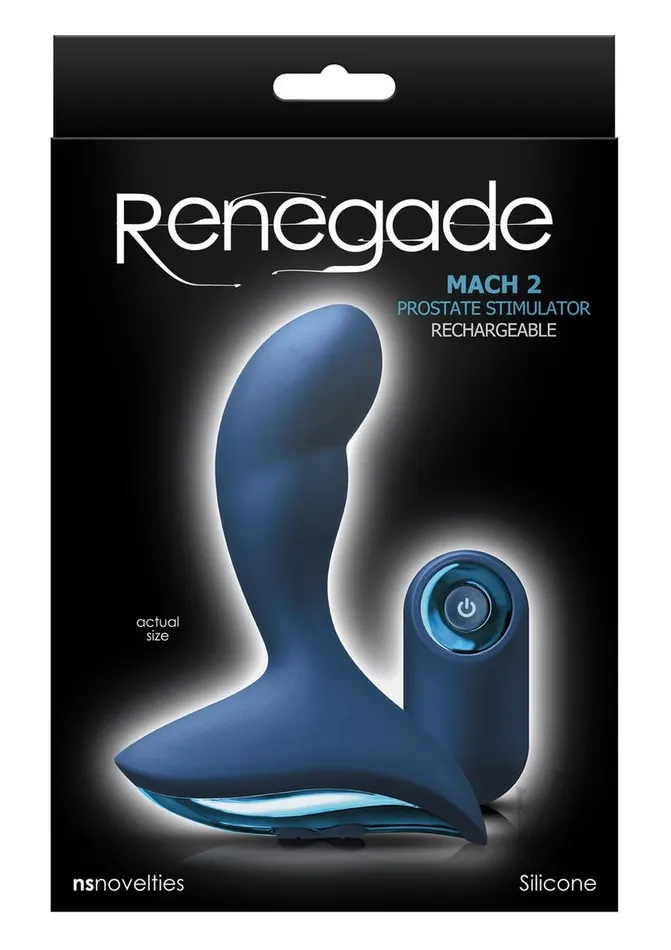 Renegade Renegade Mach 2 Rechargeable Silicone Vibrating Prostate Stimulator with Remote Control | Male Sex Toys