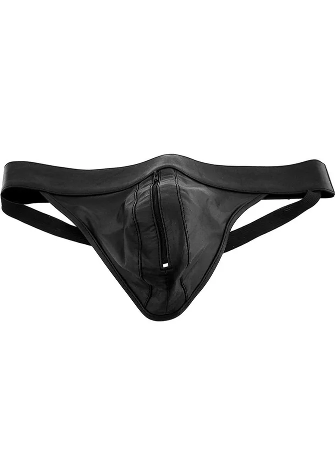 Restraints Rouge Rouge Leather Zip Jocks