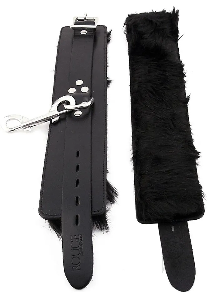 Rouge Garments Restraints Rouge Fur Wrist Cuffs Black