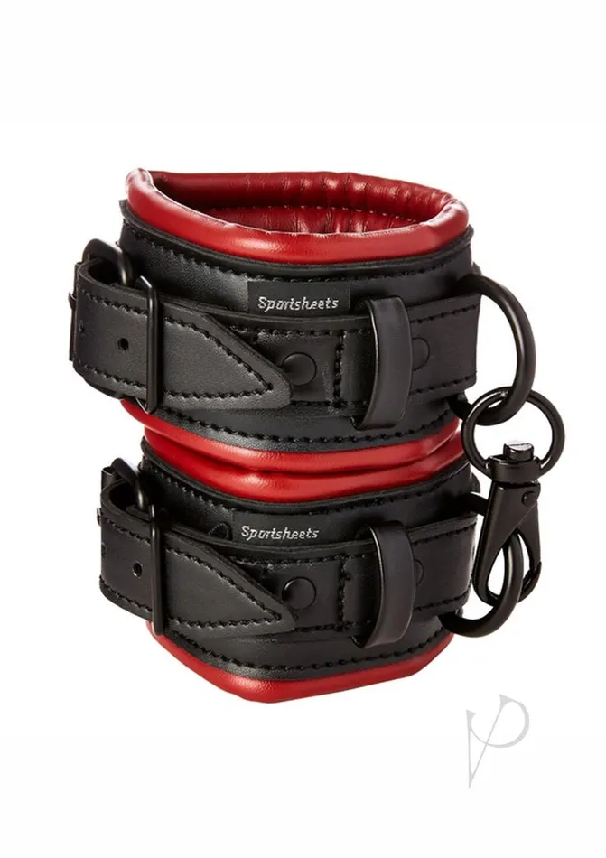 Saffron Cuffs Black/Red | Sportsheets International,inc. Restraints