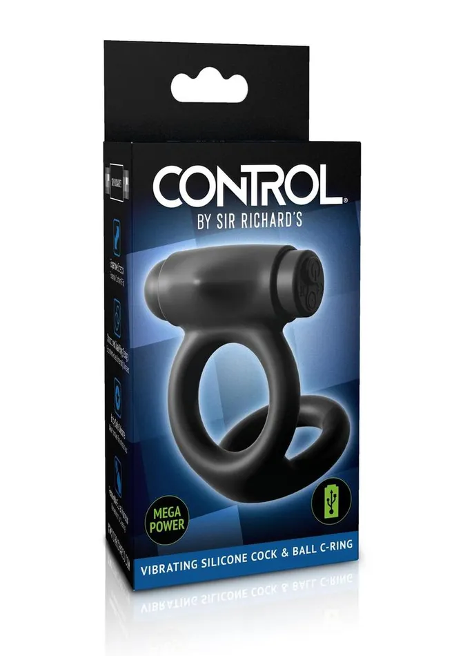 Sir Richard's Control Rechargeable Vibrating Silicone Cock and Ball Cock Ring | Sir Richard`s Male Sex Toys