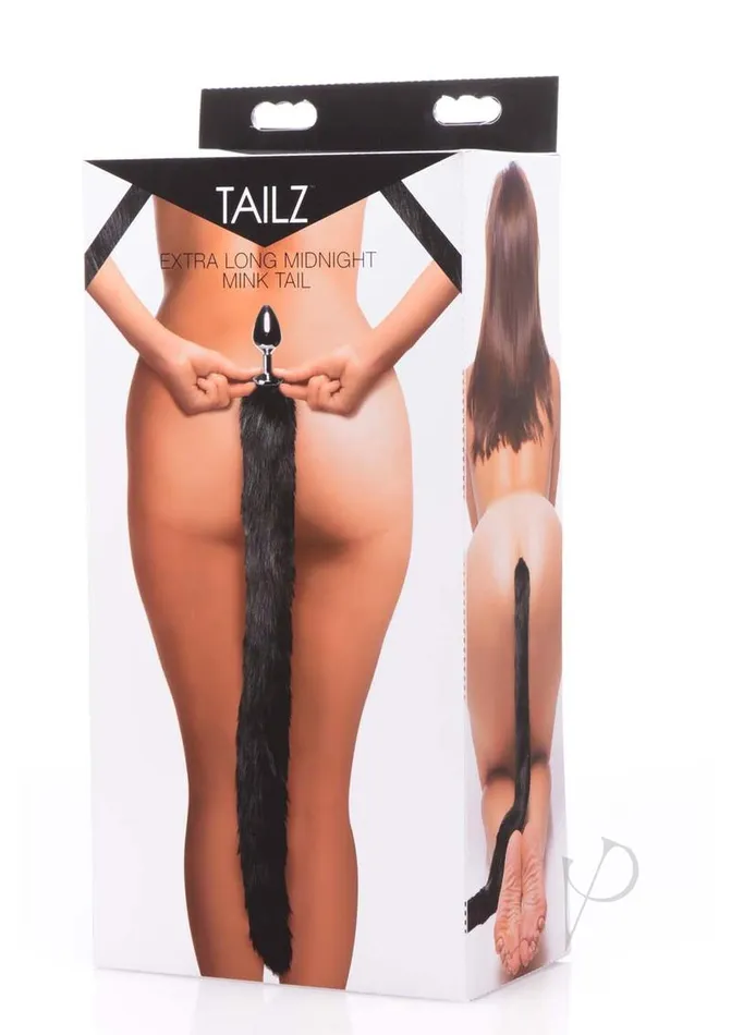 TAILZ Tailz Extra Long Midnight Mink Tail | Male Sex Toys