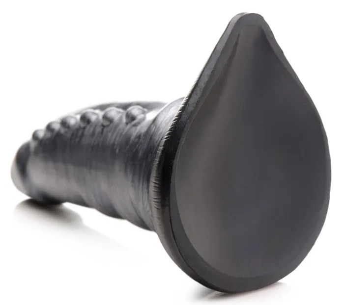 XR Brands Creature Cocks Dildos | Beastly Tapered Bumpy Silicone Dildo - Silver