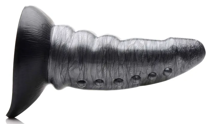 XR Brands Creature Cocks Dildos | Beastly Tapered Bumpy Silicone Dildo - Silver