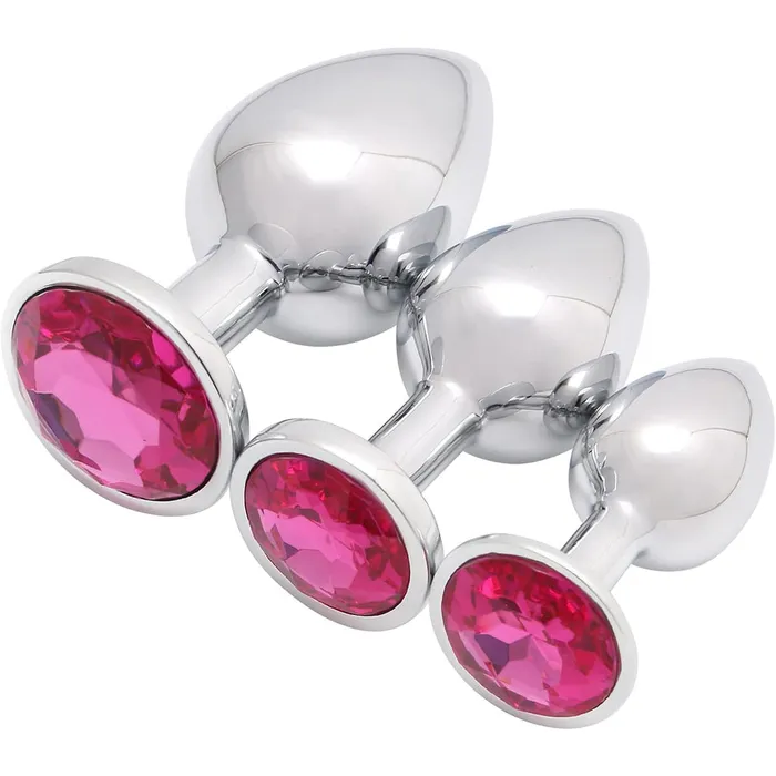 Aimitoy Anal | 3 Pcs Luxury Jewelry Design Anal Butt Plug (Light Purple/Rounded)