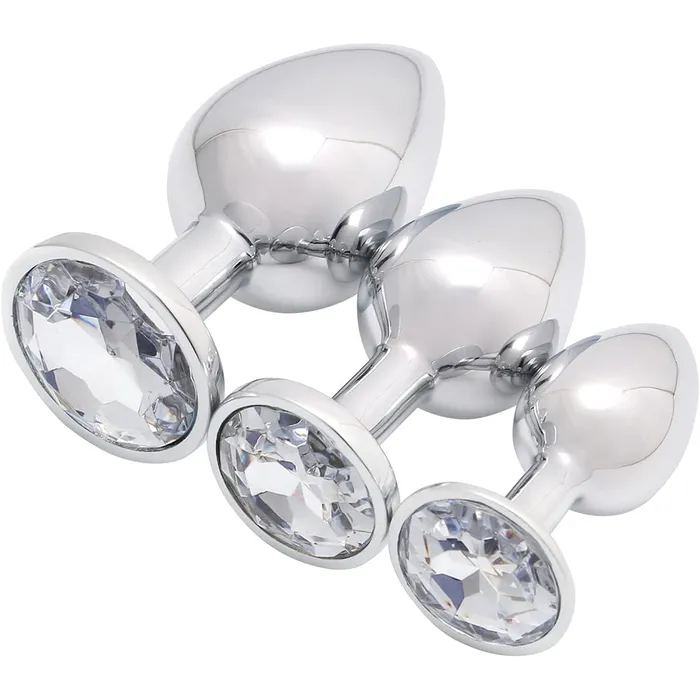 Aimitoy Anal | 3 Pcs Luxury Jewelry Design Anal Butt Plug (Light Purple/Rounded)