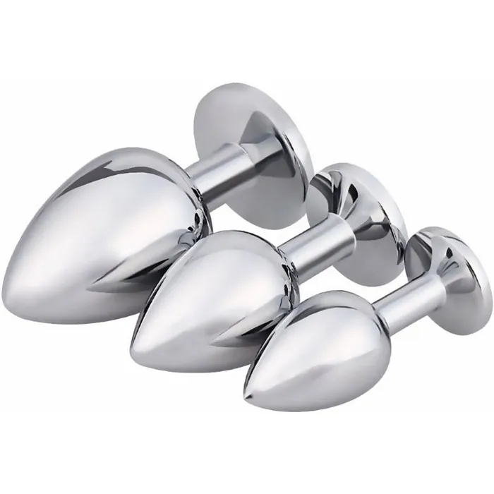 Aimitoy Anal | 3 Pcs Luxury Jewelry Design Anal Butt Plug (Light Purple/Rounded)