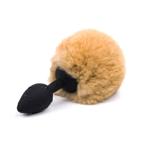 Aimitoy Anal Rabbit Tail Butt Plug BrownBlack