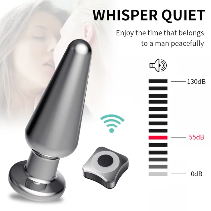 Aimitoy Remote Metal Vibrating Butt Plug Louis | Anal