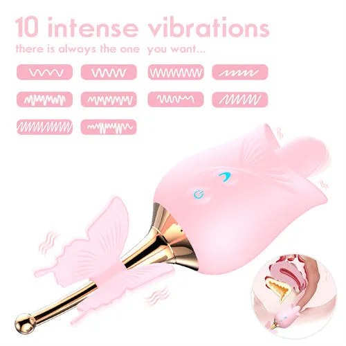 Aimitoy Vibrators | Licking Butterfly Rose Vibrator