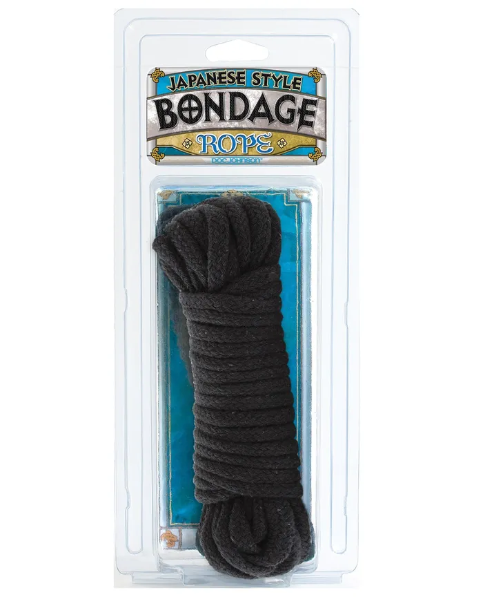 Anal Japanese Style Bondage Cotton Rope Black Doc johnson