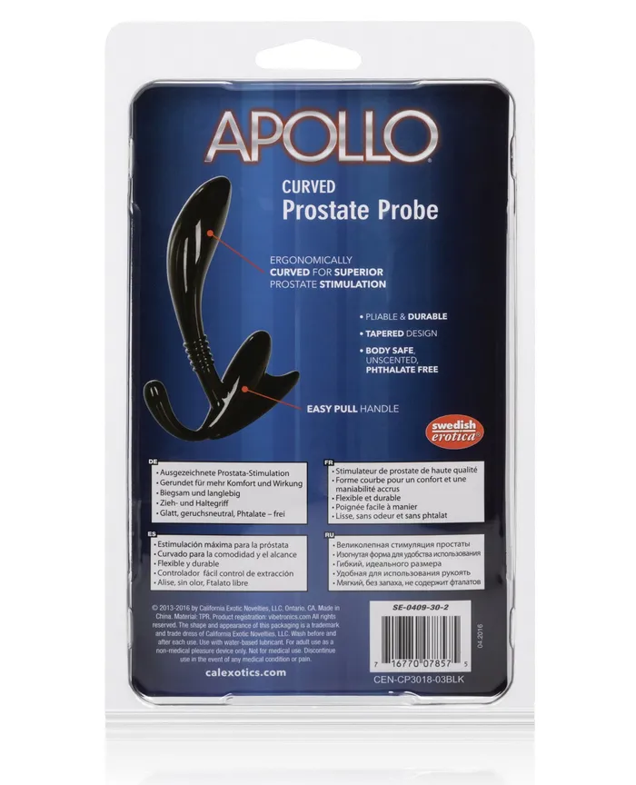 Apollo Apollo Curved Prostate Probe - Black | Anal