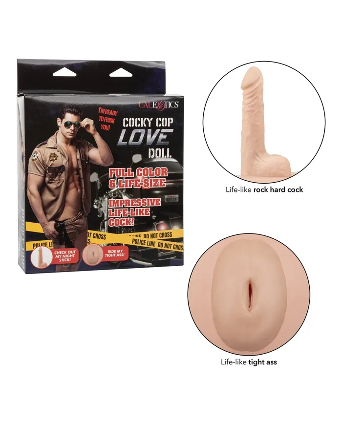 California Exotic Novelties Male Sex Toys | Cocky Cop Love Doll - Ivory