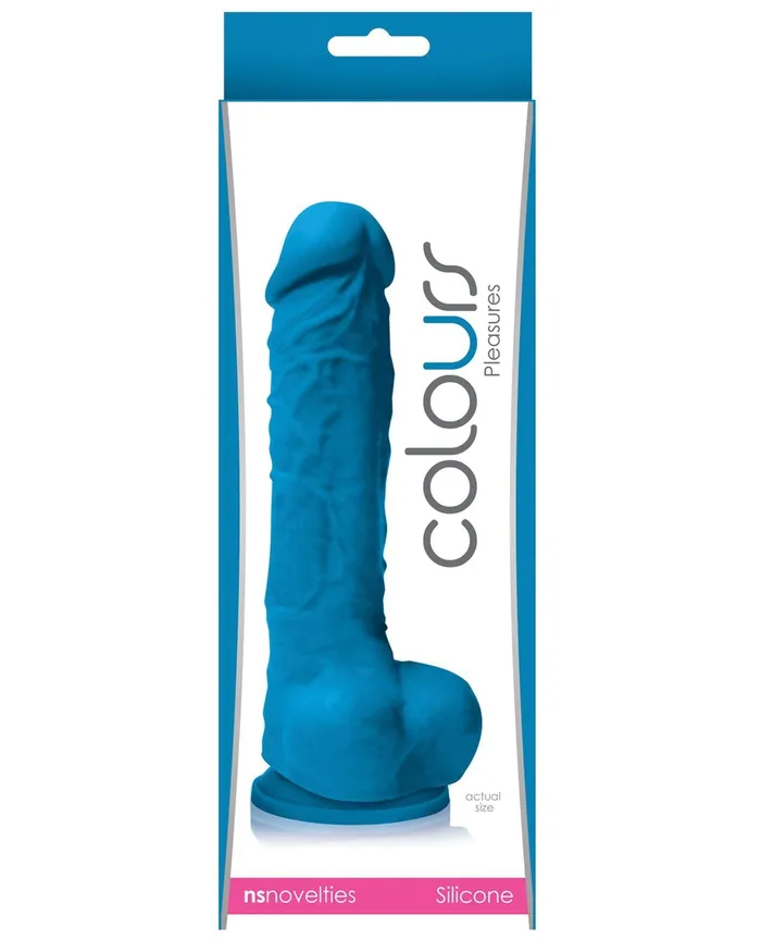 Colours Dildos Colours Pleasures 5 Dildo wSuction Cup Blue