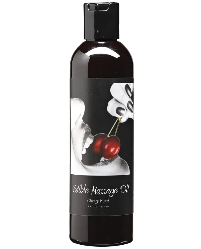 Couples Earthly Body Earthly Body Hemp Edible Massage Oil 8 oz Cherry