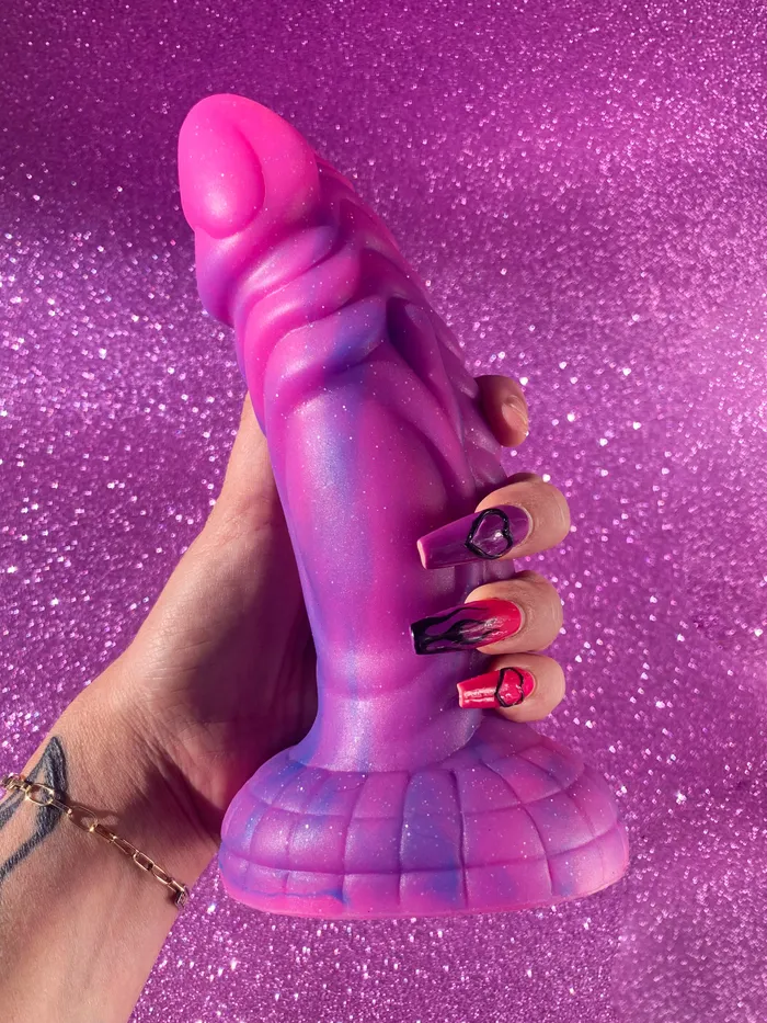 Dildos | hello.kinky.999 💘 Pink Glitter Fantasy Dildo 💘