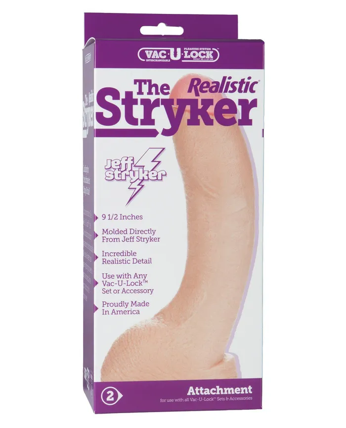 Dildos VacUlock VacULock 9 Stryker Realistic White