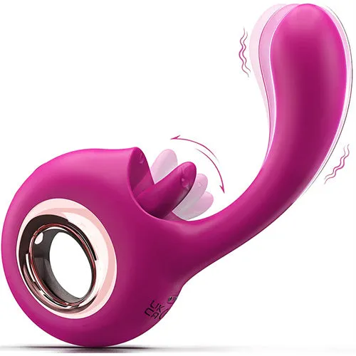 Female Sex Toys 2 in 1 Licking Vibrating G Spot Vibrator Aimitoy