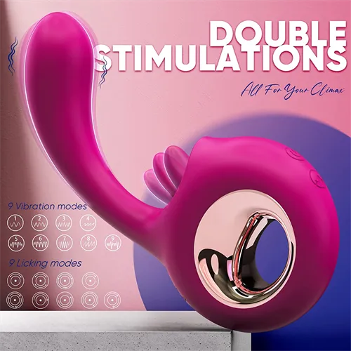 Female Sex Toys | 2 in 1 Licking & Vibrating G Spot Vibrator - Aimitoy