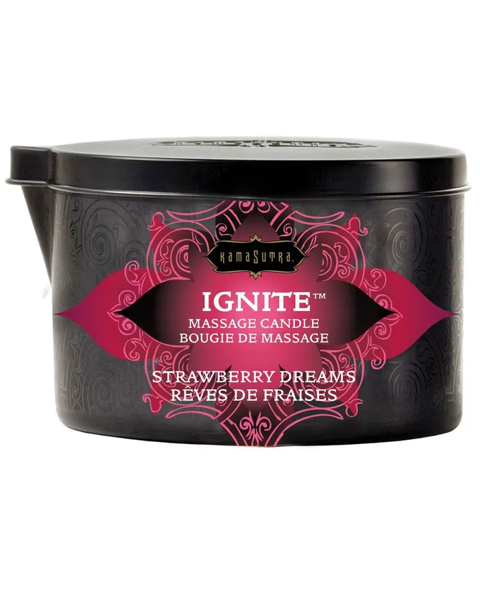 Kama Sutra Ignite Massage Soy Candle Strawberry Dreams Kama Sutra Couples