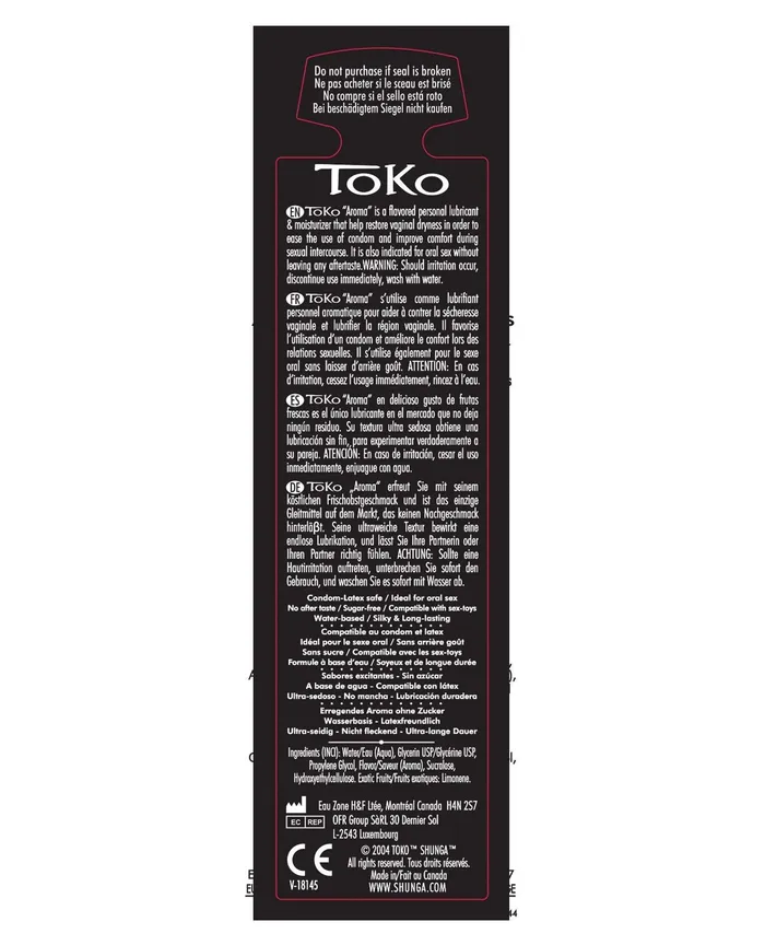 Lubricants | Shunga Toko Aroma Lubricant - 8.5 oz Lustful Litchee - Shunga