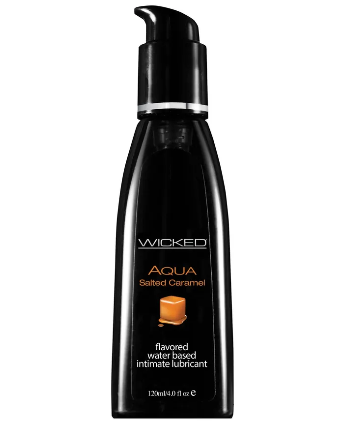 Lubricants Wicked Sensual Care Wicked Sensual Care Aqua Waterbased Lubricant 4 oz Salted Caramel