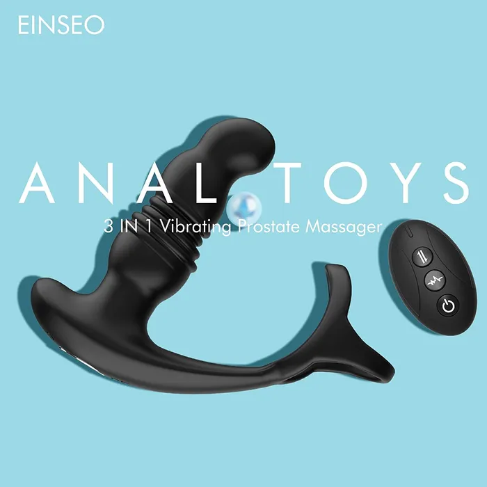 Male Sex Toys | Aimitoy Thrusting Prostate Massager Anal Vibrator with Cock Ring Janisa