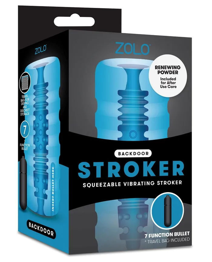 Male Sex Toys ZOLO Backdoor Squeezable Vibrating Stroker ZOLO