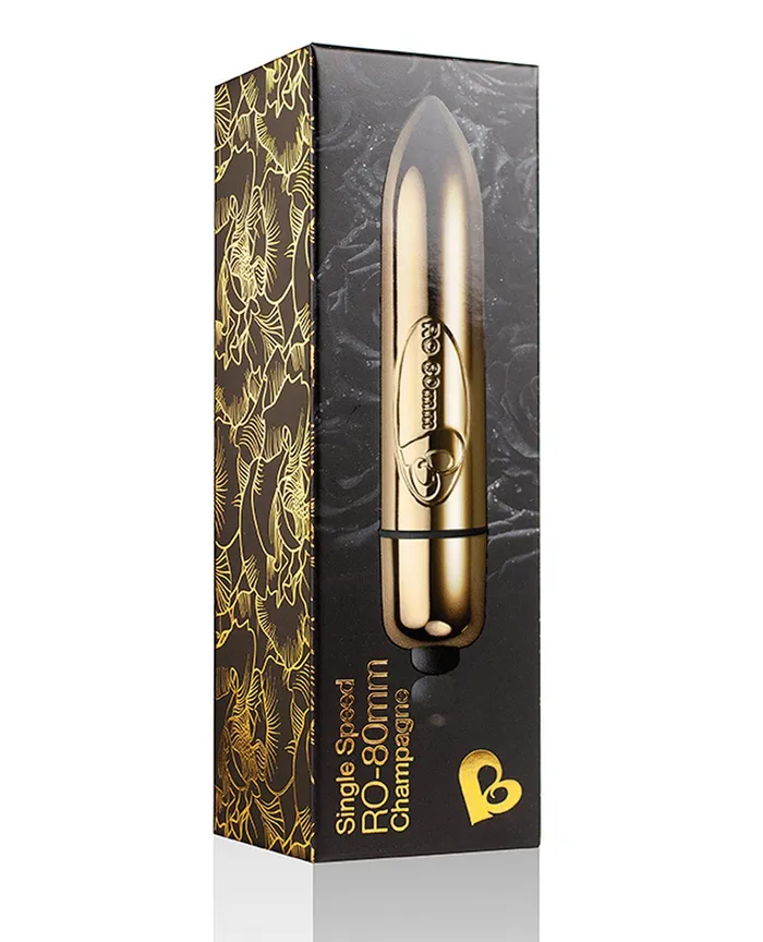 Rocks Off Vibrators Rocks Off RO80 Single Speed Bullet Champagne Gold