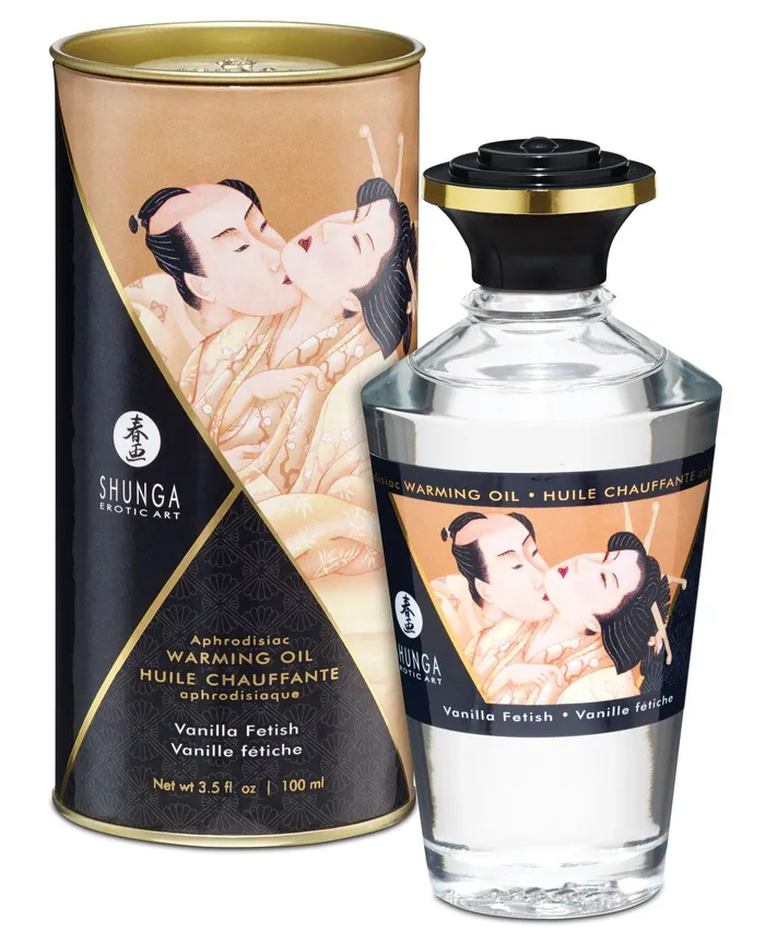 Shunga Warming Oil 35 oz Vanilla Fetish Shunga Couples