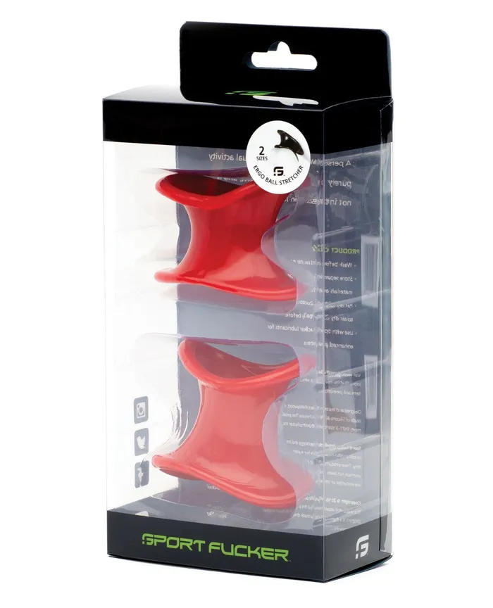 Sport Fucker Ergonomic Ball Stretcher Kit Red Sport Fucker Anal