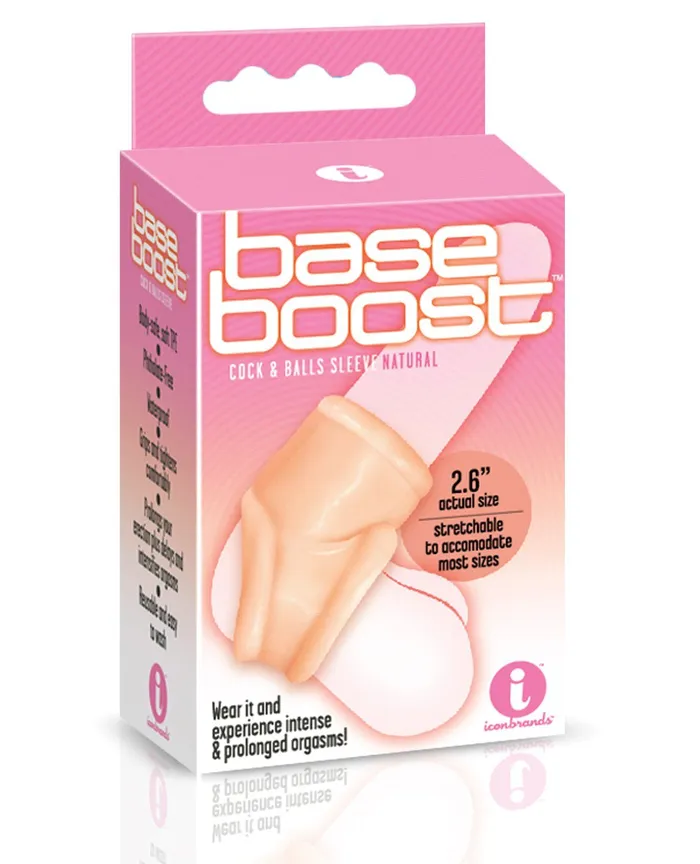 The 9s Dildos The 9s Base Boost Cock Balls Sleeve Natural