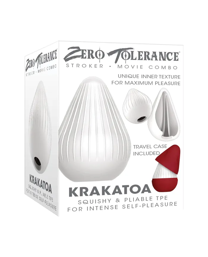 Zero Tolerance Male Sex Toys Zero Tolerance Krakatoa Stroker White