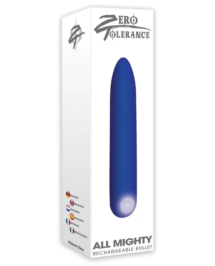 Zero Tolerance Zero Tolerance All Mighty Rechargeable Bullet Blue Anal